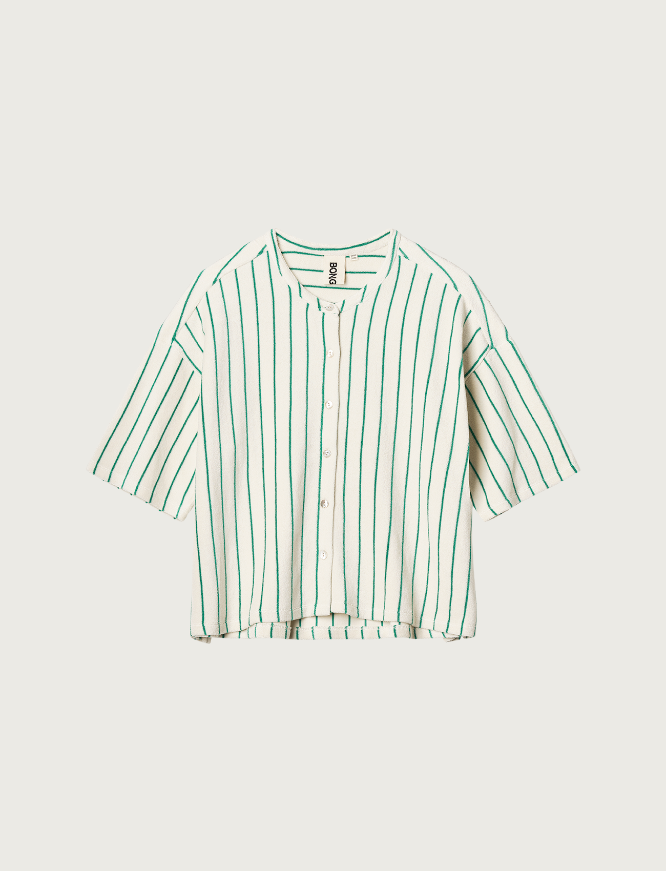 Naram Oversized Shirt, pure white & grass