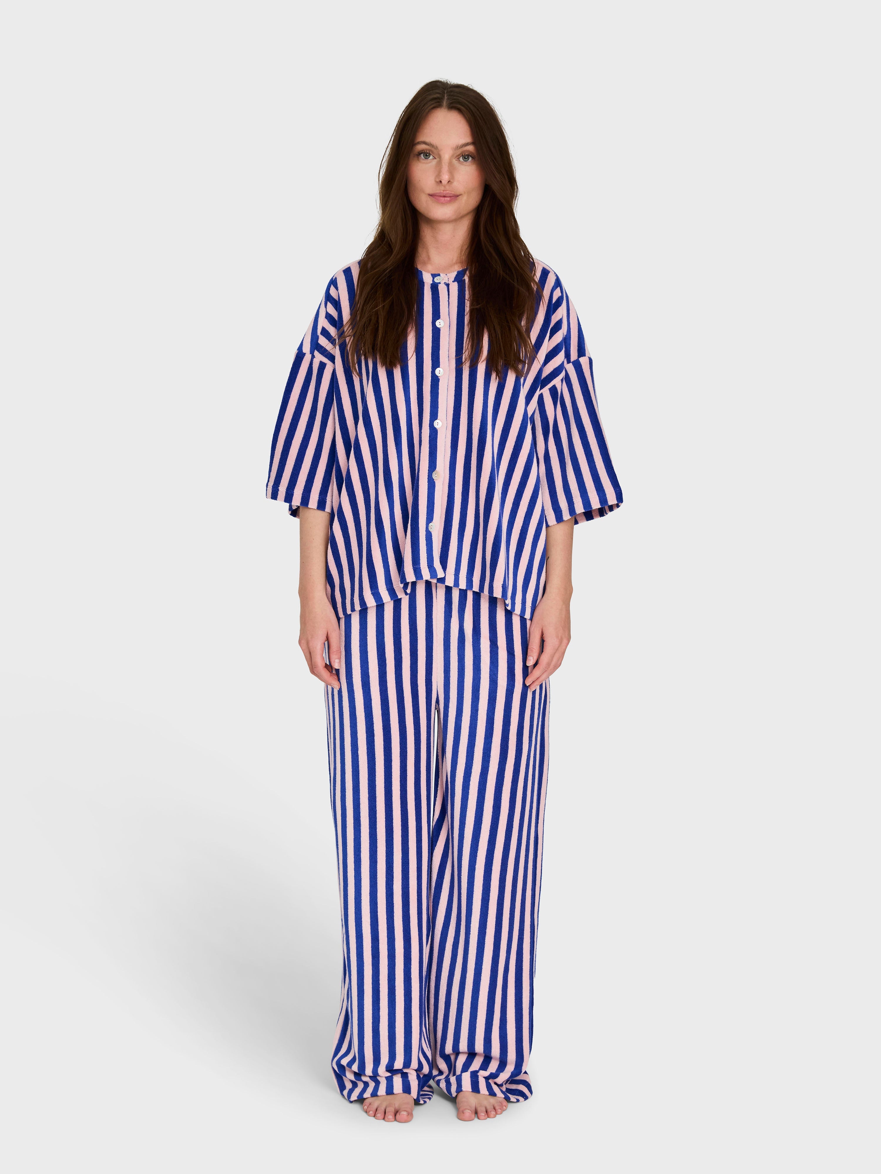 Naram Oversized Shirt, dazzling blue & rose
