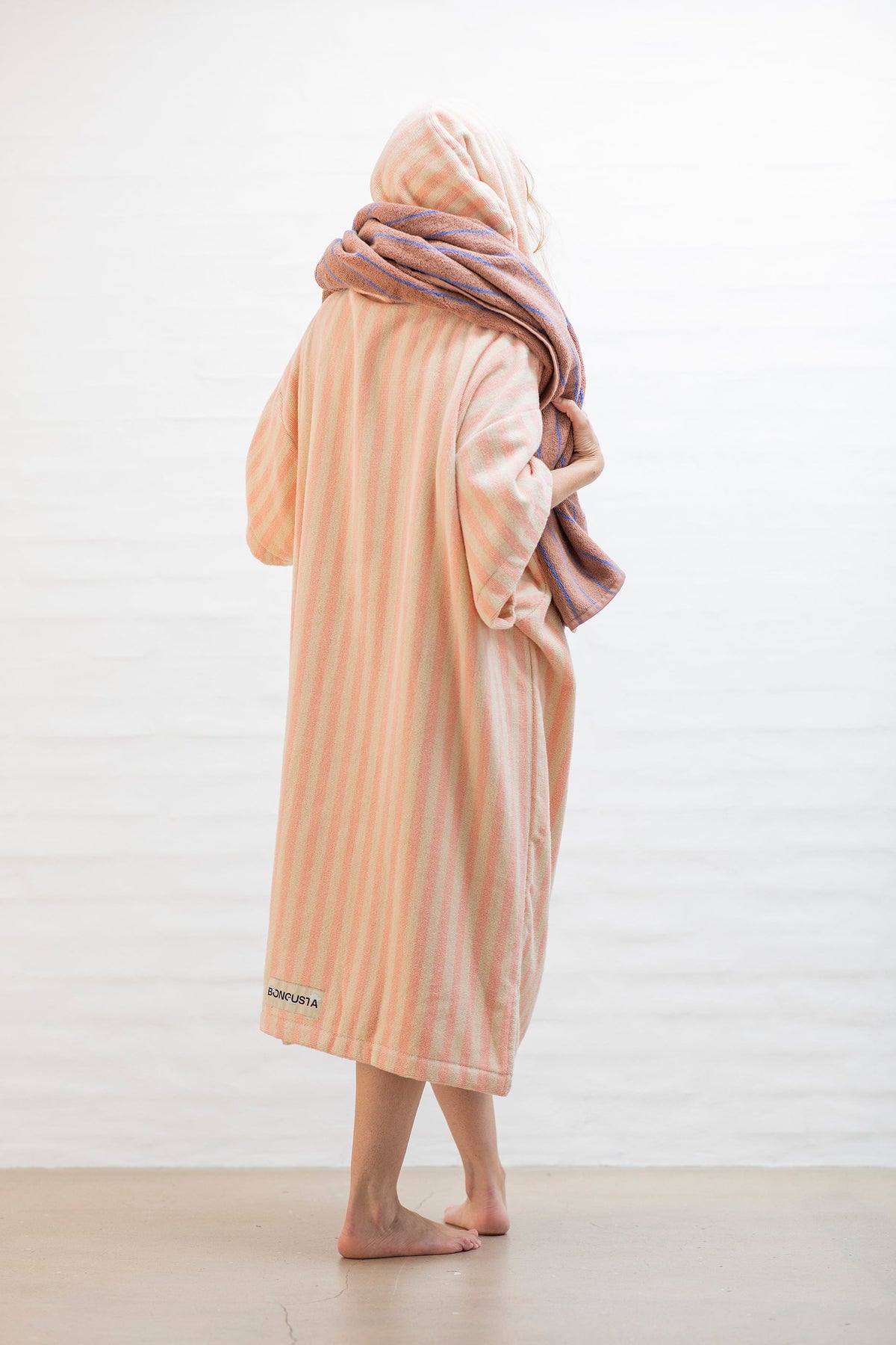 Naram Poncho, tropical & creme