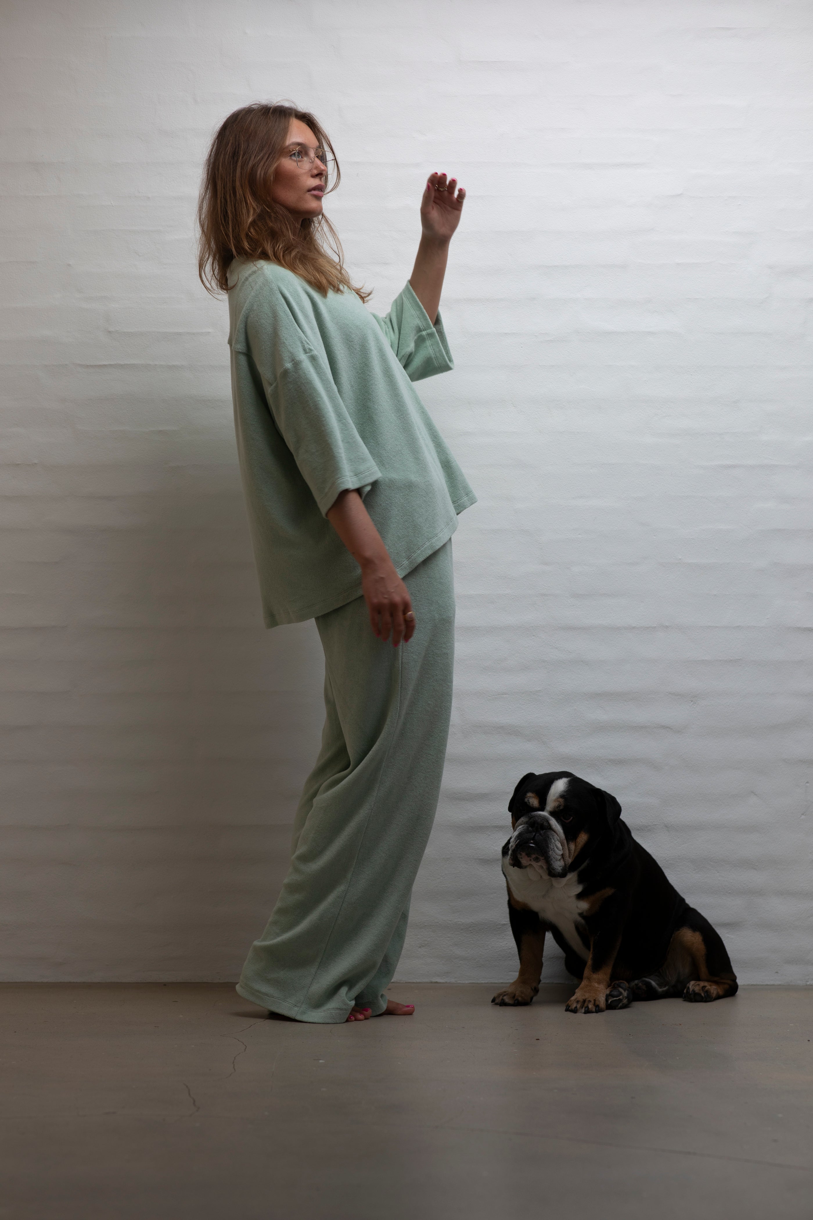 Naram Oversized Shirt, silver sage