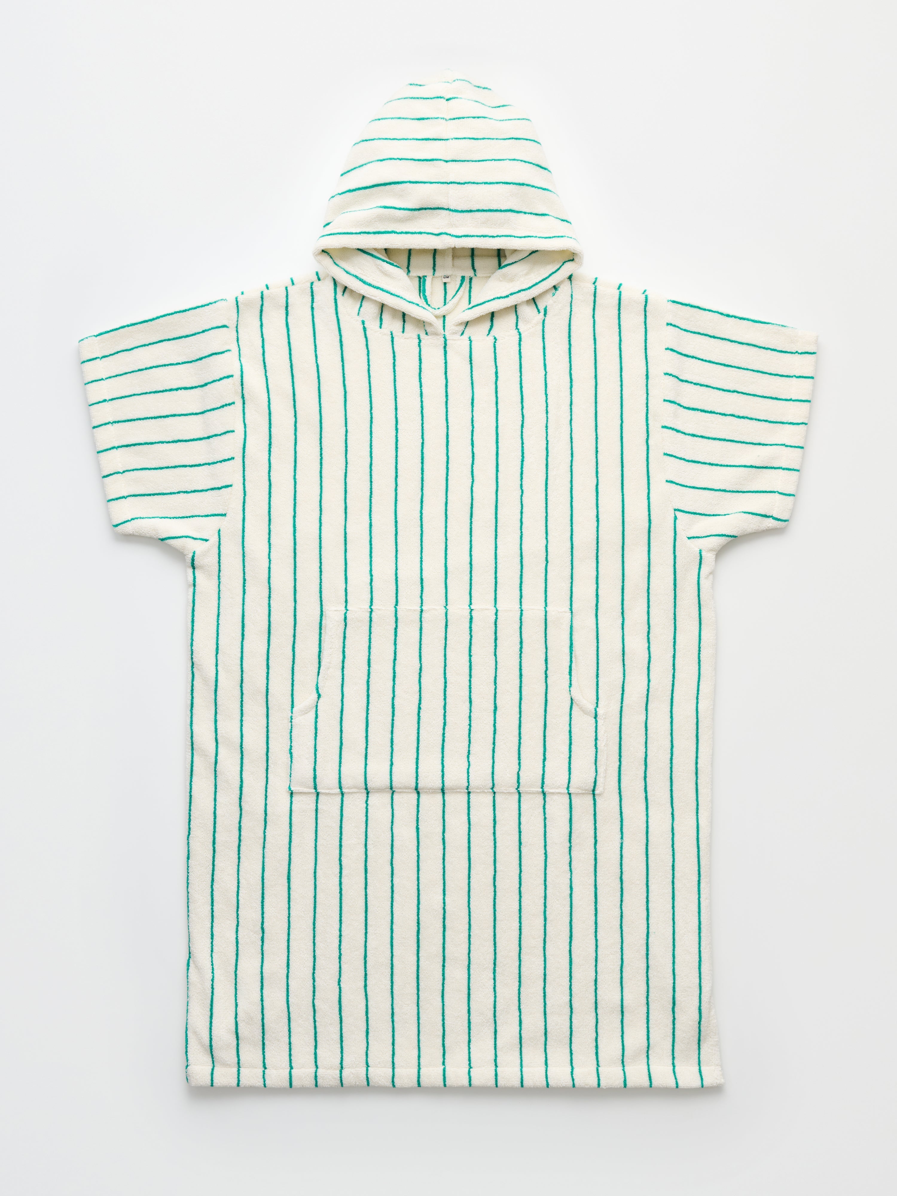 Naram Poncho, pure white & grass