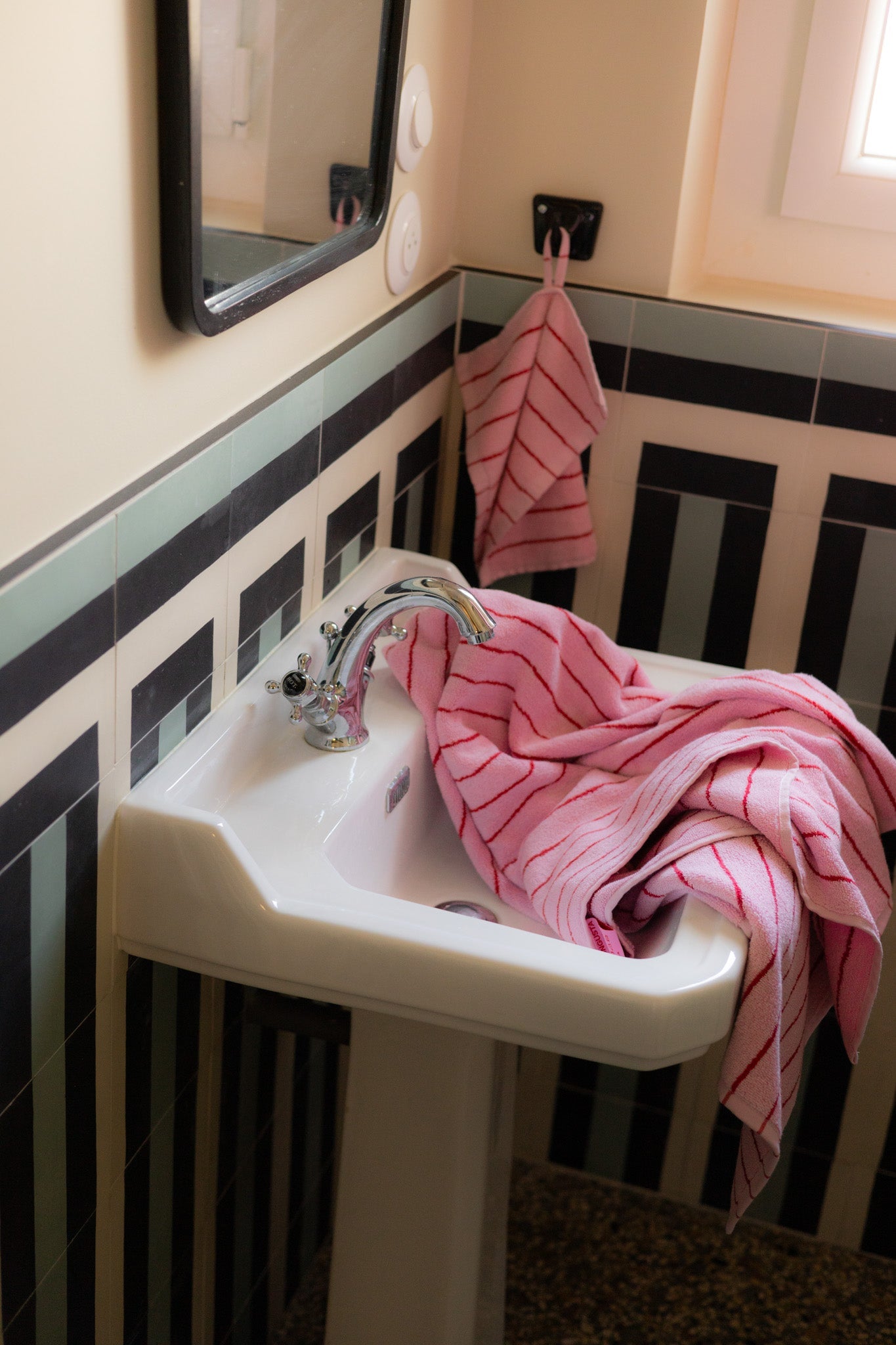 Naram Towels, baby pink & ski patrol