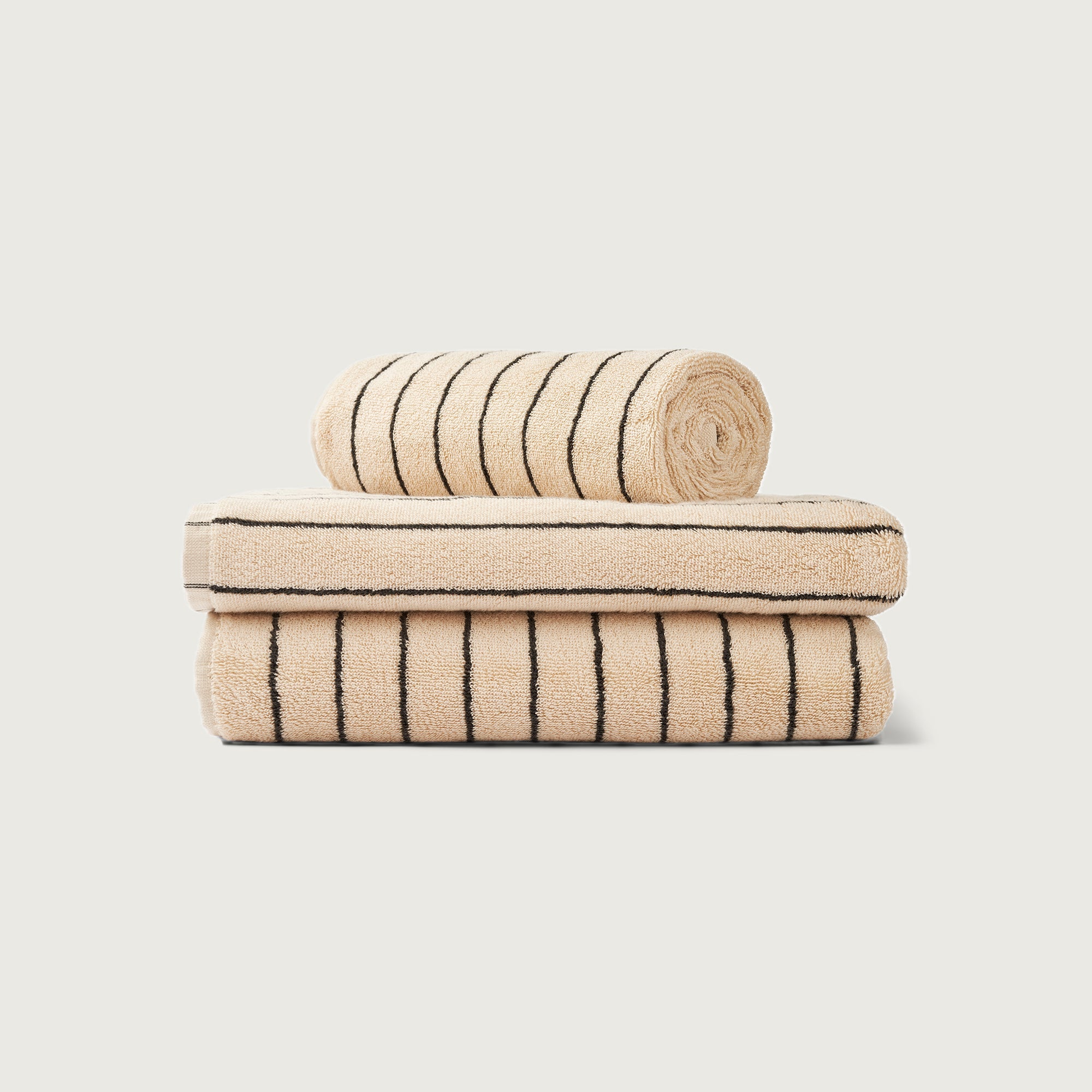 Naram Towels, creme & ink