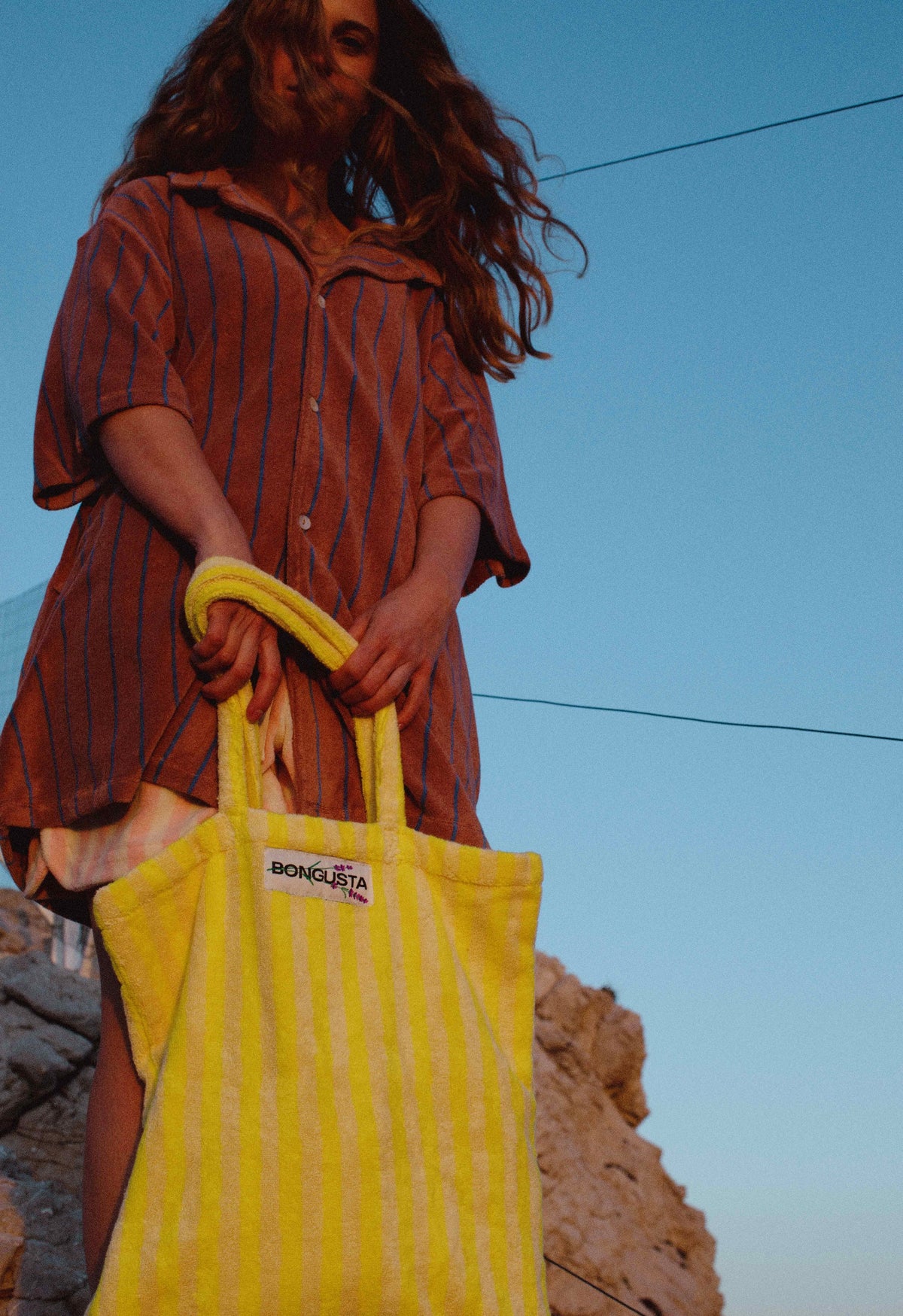 Naram Totebag, pristine & neon yellow