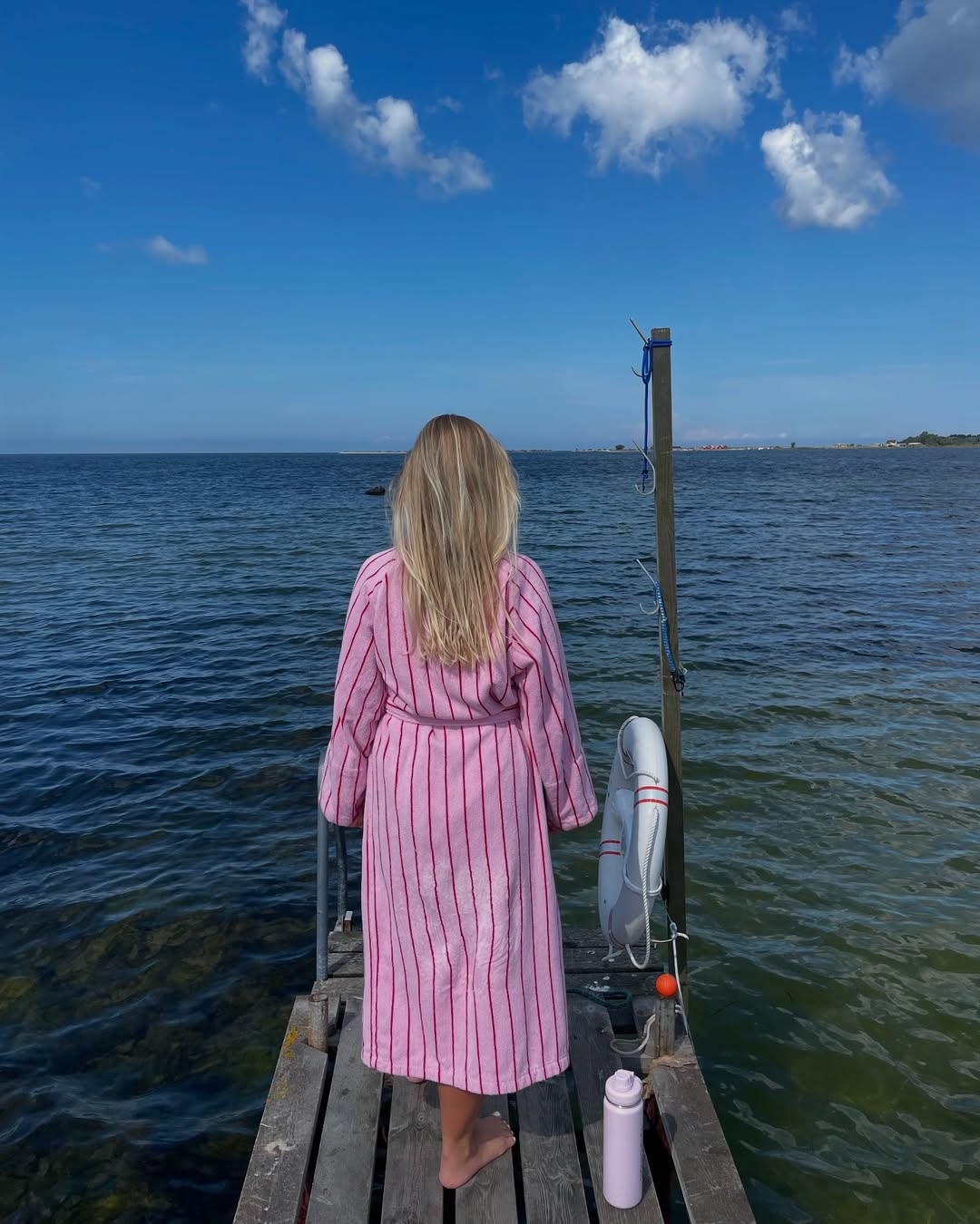Naram Bathrobe, baby pink & ski patrol