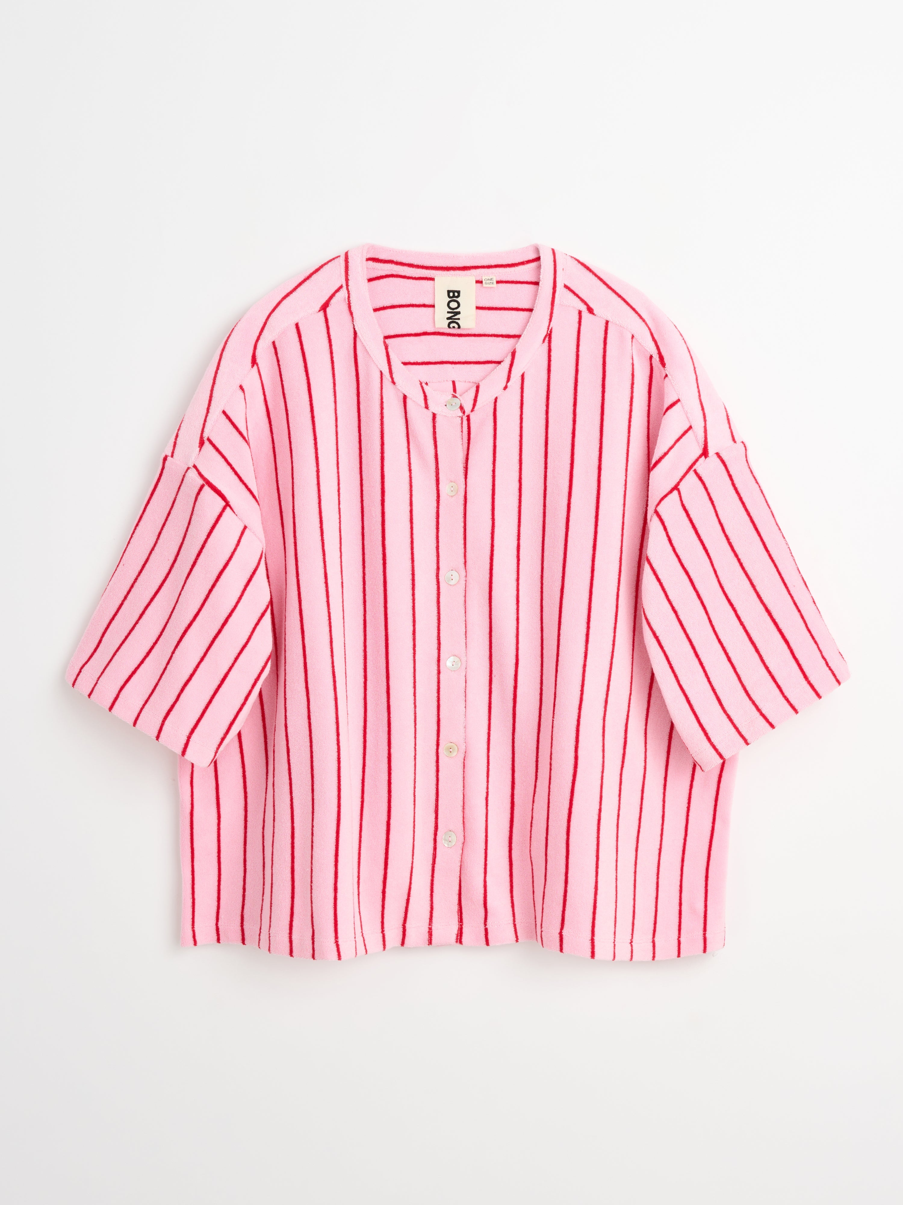 Naram Oversized Shirt, baby pink & ski patrol