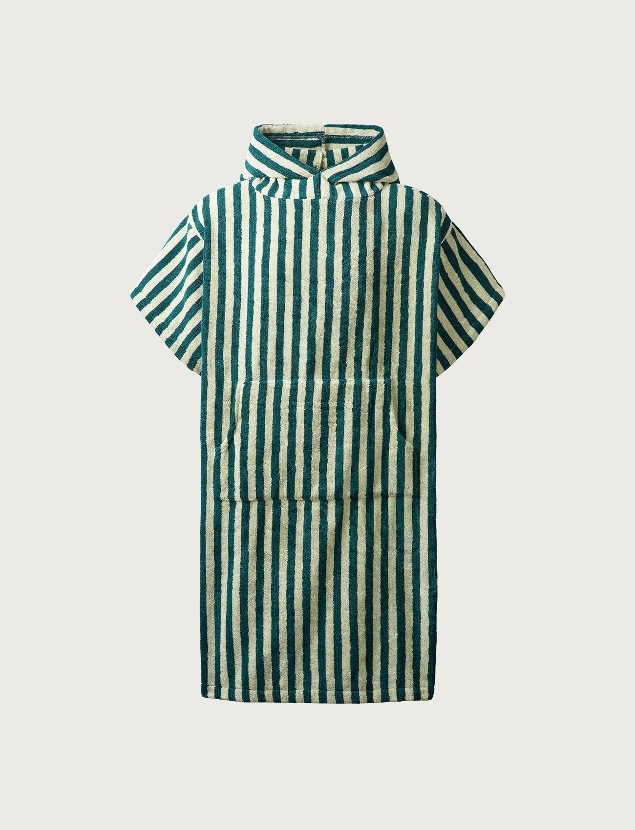 Naram Poncho, sea foam & deep teal