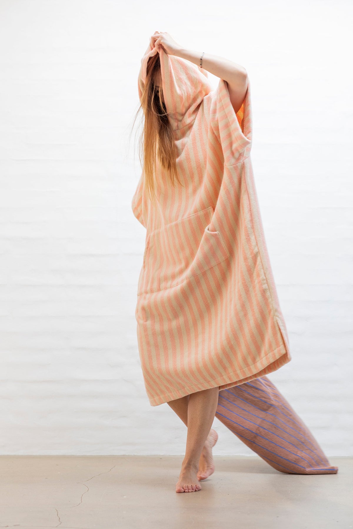 Naram Poncho, tropical & creme