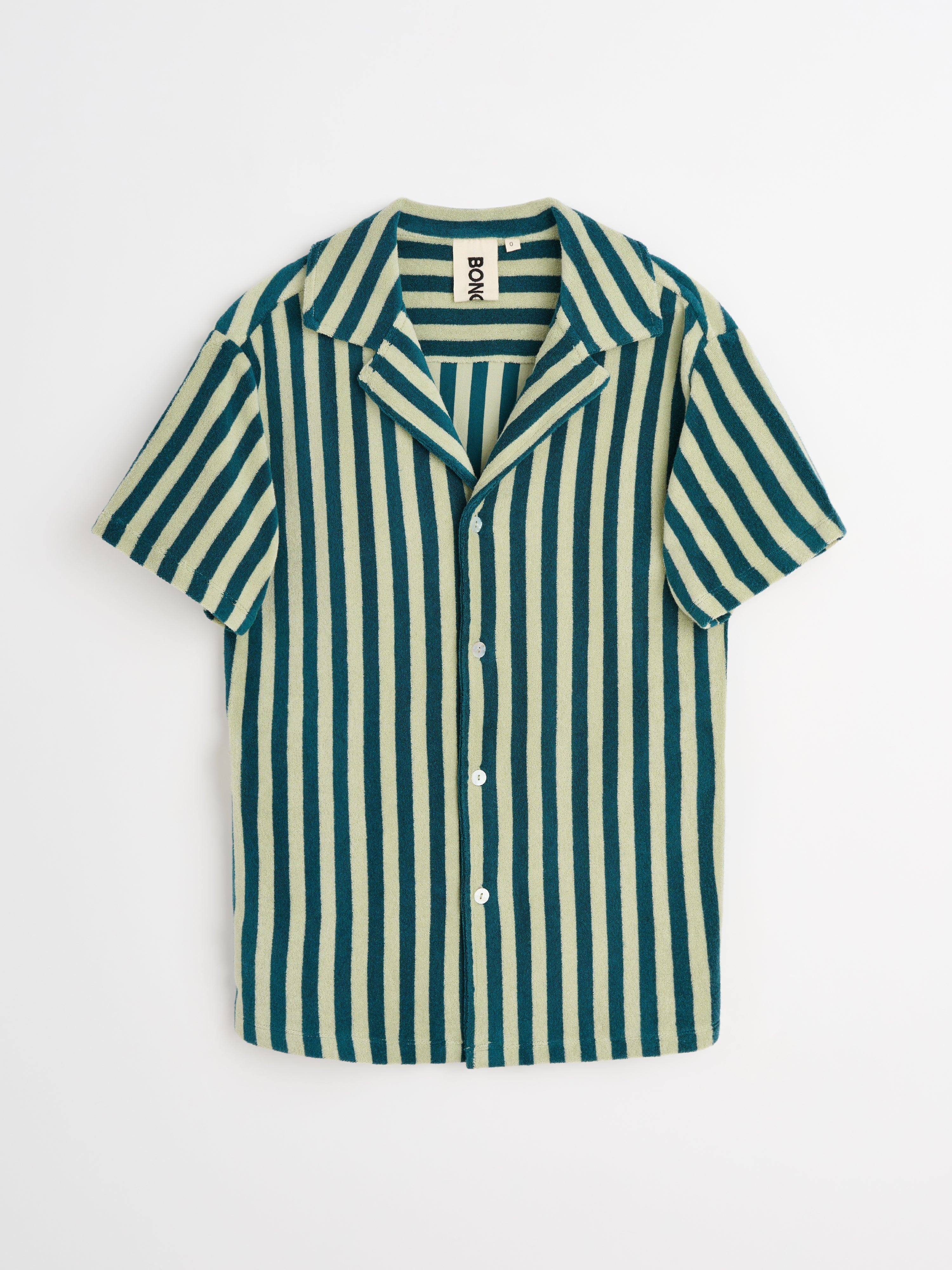 Naram Shirt, sea foam & deep teal