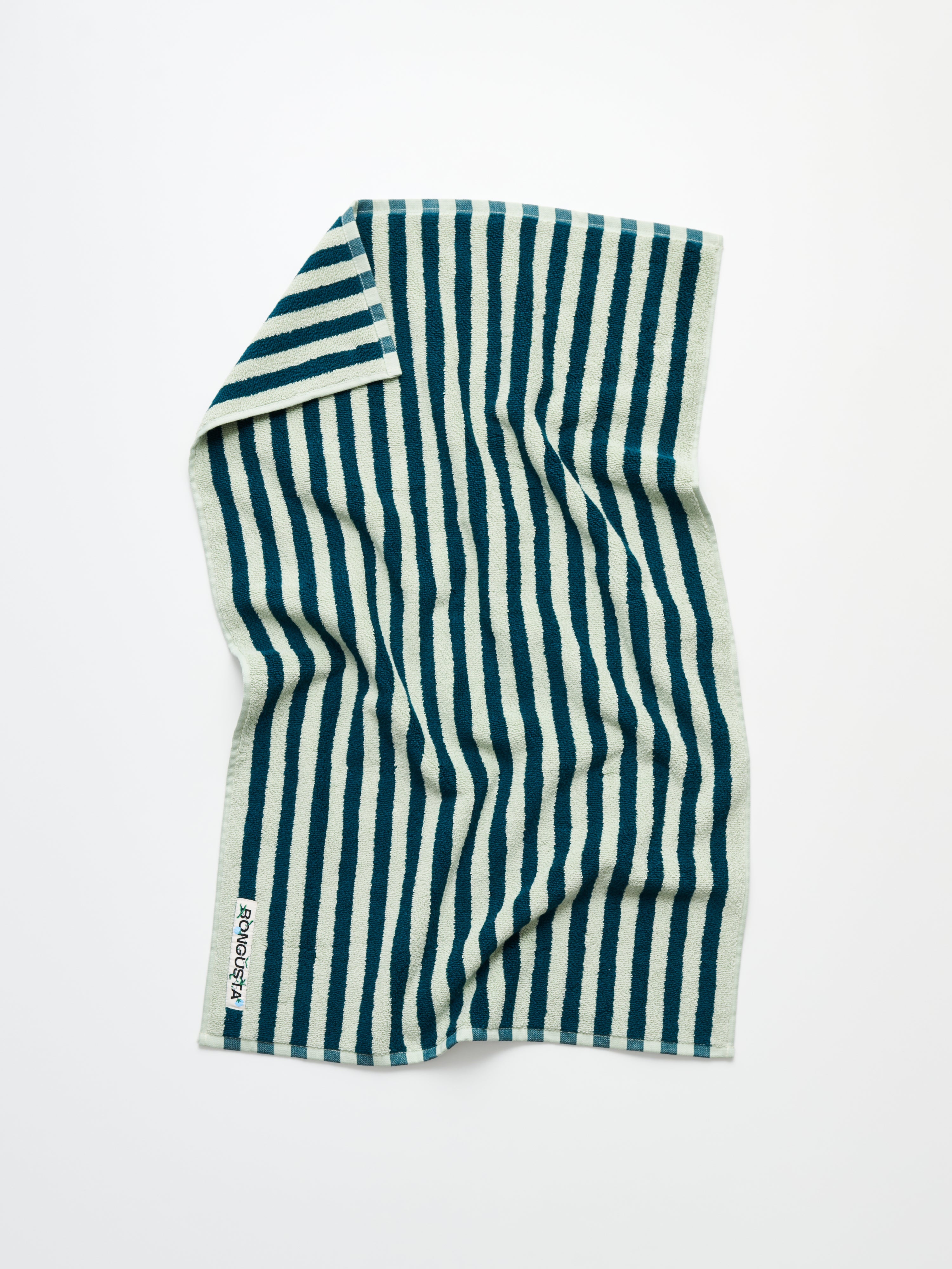 Naram Towels, sea foam & deep teal