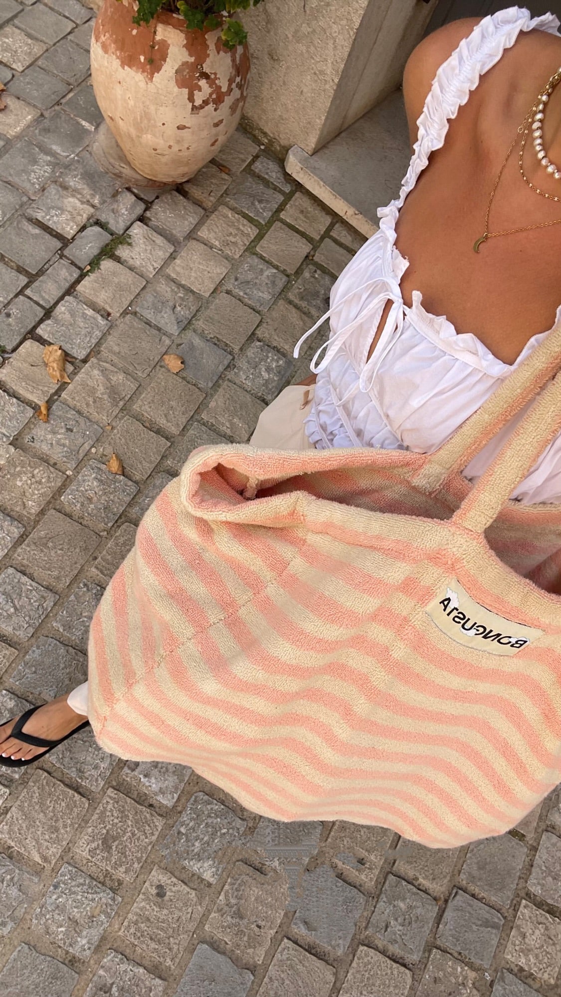 Naram Weekend Bag, tropical & creme