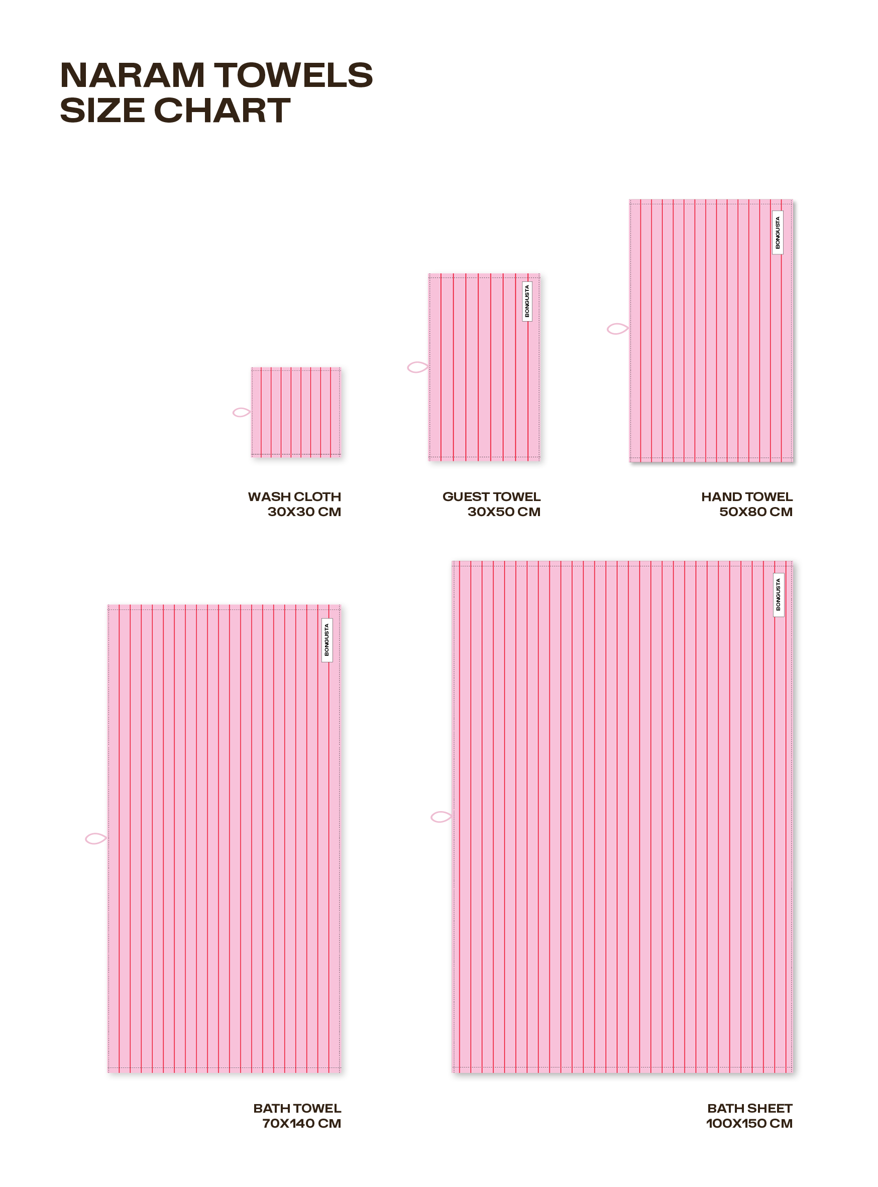 Naram Towels, baby pink & ski patrol